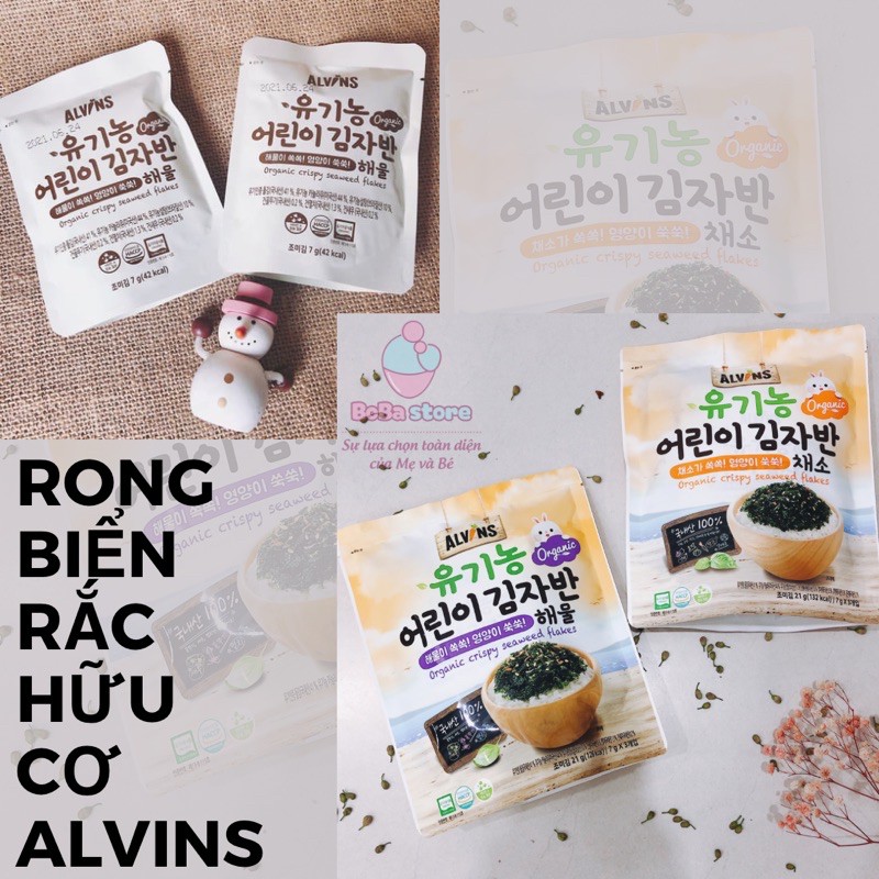 Rong biển rắc cơm hữu cơ Alvins