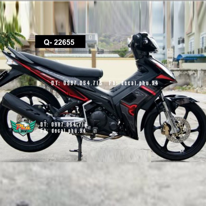 Tem rời Exciter 135 2006-2010 spark đen đỏ 1