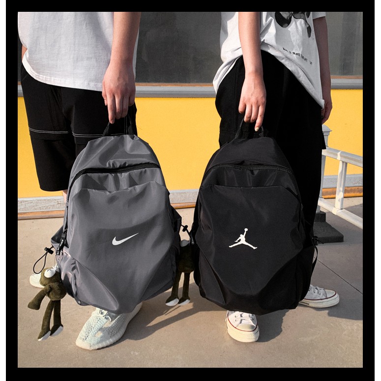 Balo thời trang nam nữ ❤️Tặng ếch❤️ Balo nike - jordan chất liệu vải dù chống thấm cao cấp tặng kèm dây usb tiện lợi