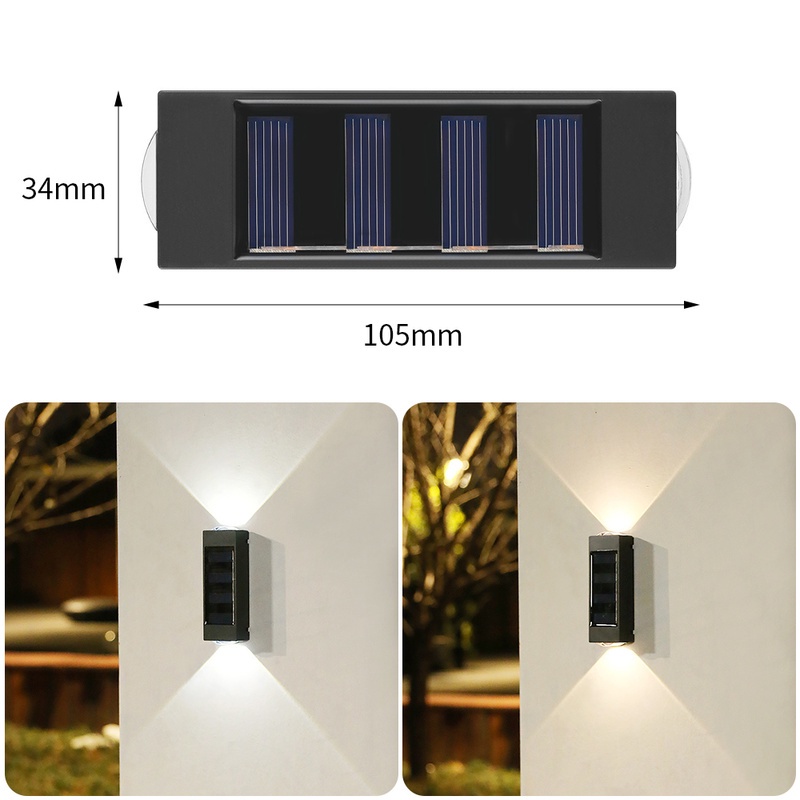 Đèn 2 LED Gắn Tường Ngoài Trời Chống Nước Trang Trí Sân Vườn