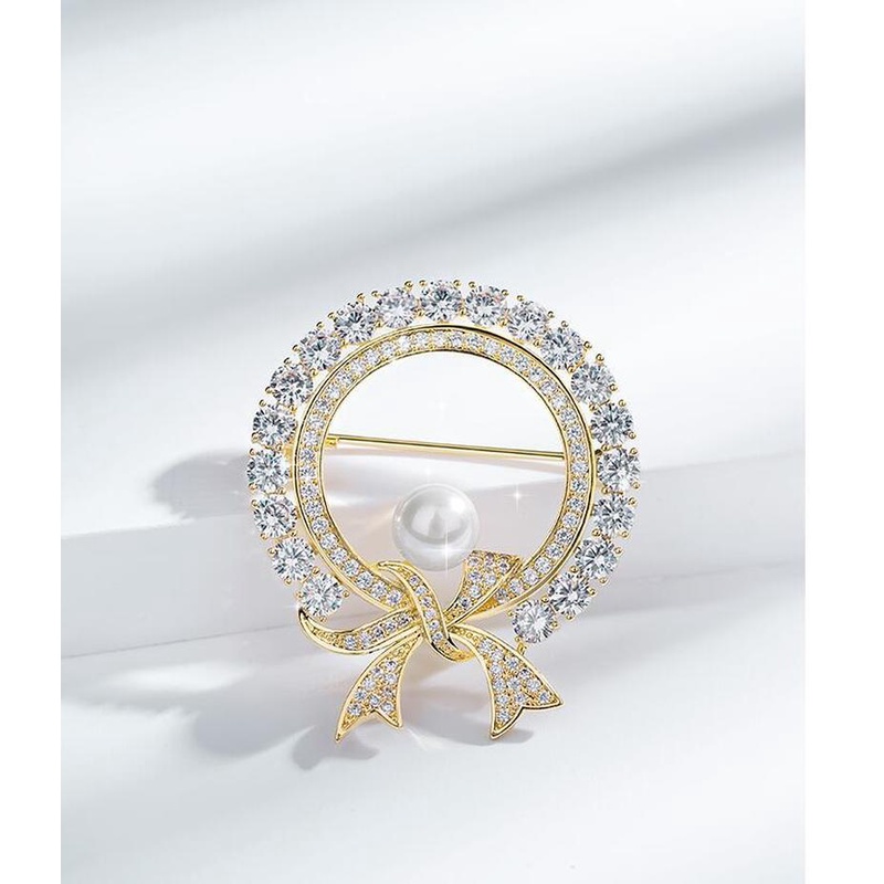 Cài Áo Đính Ngọc Trai Phong Cách Hàn Quốc Cổ Điển Thanh Lịch Dành Cho Nữ