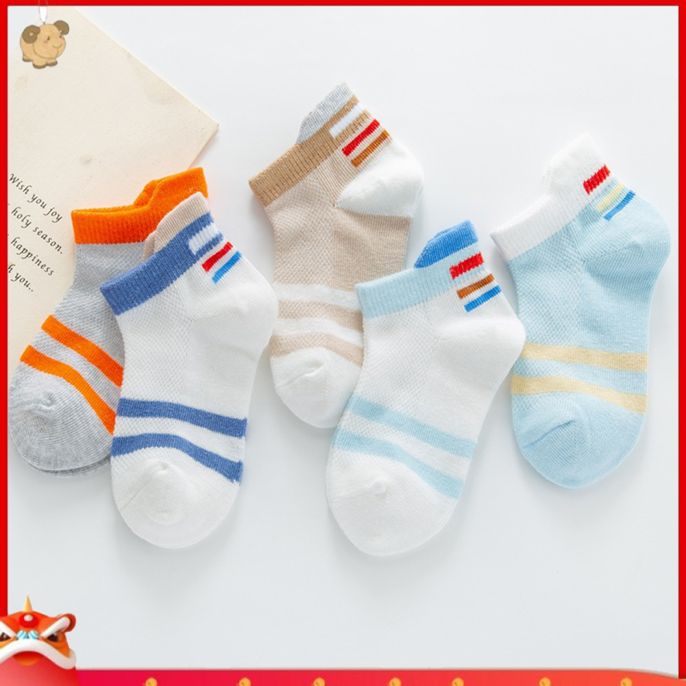 Set 5 Đôi Vớ Cotton Thoáng Khí Dành Cho Bé