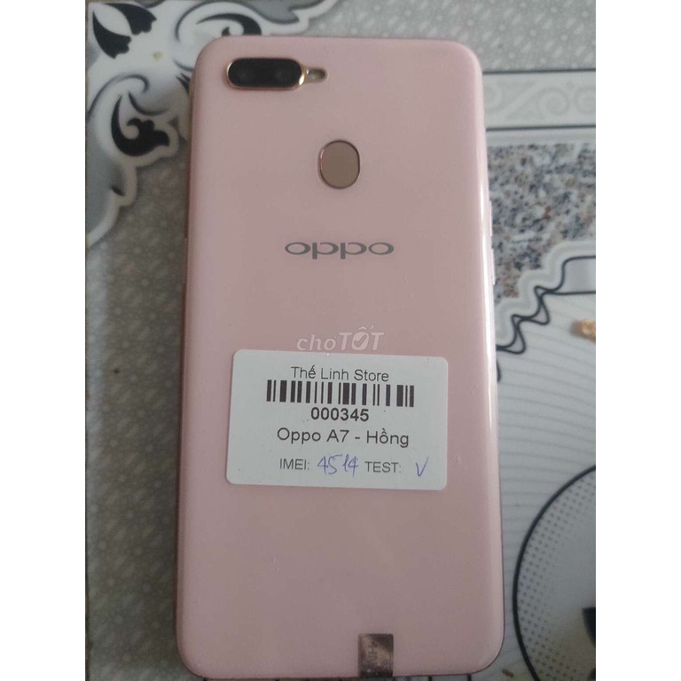 Điện thoại OPPO A7 màn 6.2 giọt nước - chip Snap 450 ram 4G/64G, mới 97-99, BH 6 tháng