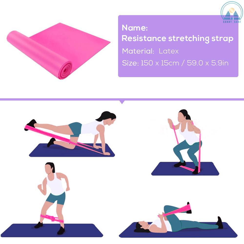 Sunny☀ 4pcs Yoga Equipment Set Yoga Blocks Stretching Strap Resistance Loop Band Exercise Band