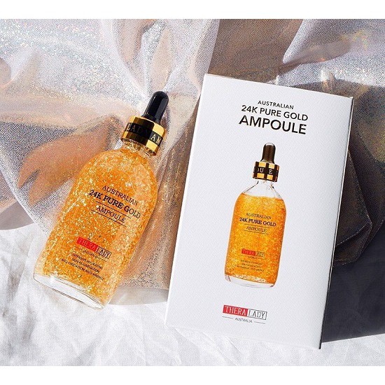 Serum tinh chất vàng 24k Pure Gold Ampoule Thera Lady 100ml (Date mới nhất) - Xuất xứ Úc