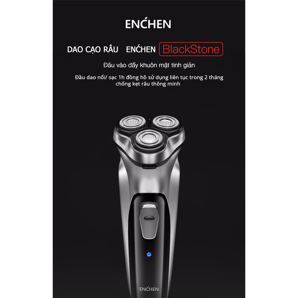 Máy cạo râu ENCHEN Blackstone Shaver đầu dao cạo nổi 3D cạo sạch