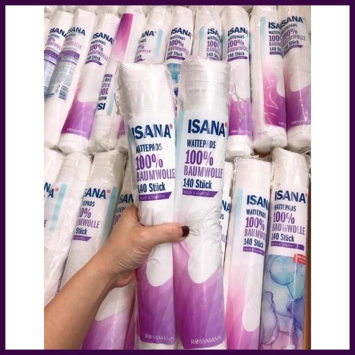 [Nhập Khẩu 100%] Bông tẩy trang Isana/Ebelin 140 miếng Đức