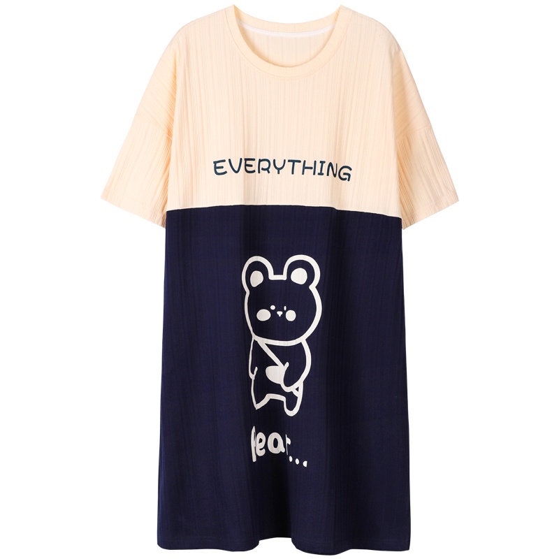 Đầm Ngủ Chất Liệu Cotton In Họa Tiết Hoạt Hình Phong Cách Hàn Quốc Thời Trang Mùa Hè Cho Nữ | BigBuy360 - bigbuy360.vn