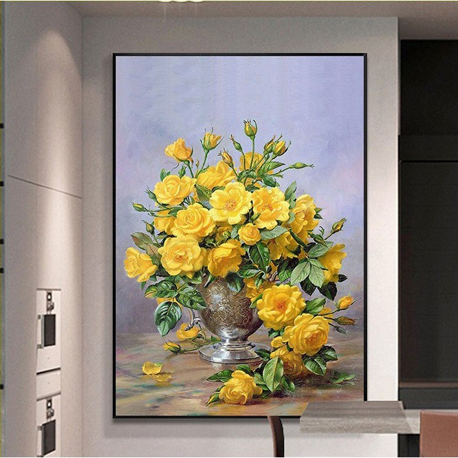 Tranh treo tường canvas 1 tấm Lala chủ đề nghệ thuật trang trí nhà đẹp kèm đinh đa năng 3 chân treo tường đa năng