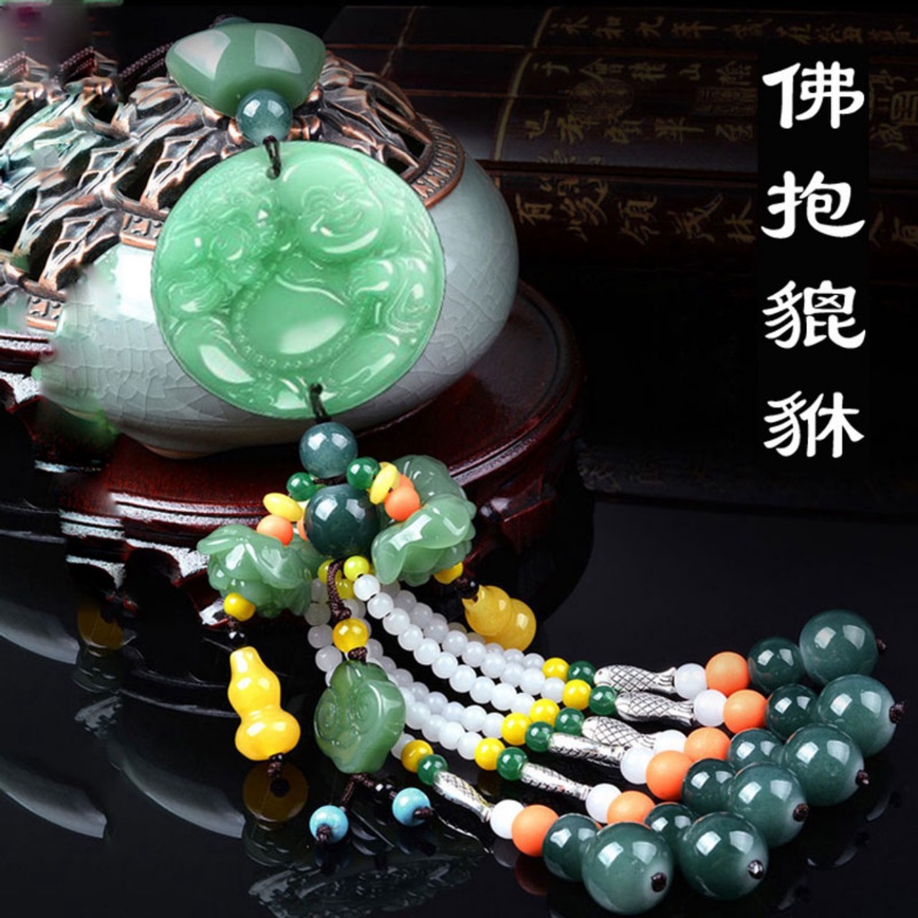 [CHỌN MẪU] Ngọc bội treo xe hơi, khánh treo ô tô, trang trí gương chiếu hậu xe hơi