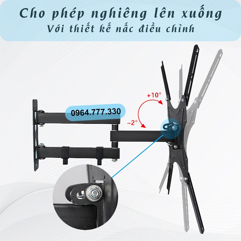CP104 – Giá treo màn hình máy tính/Tivi - Xoay đa năng/ trái-phải 180độ – Gắn tường