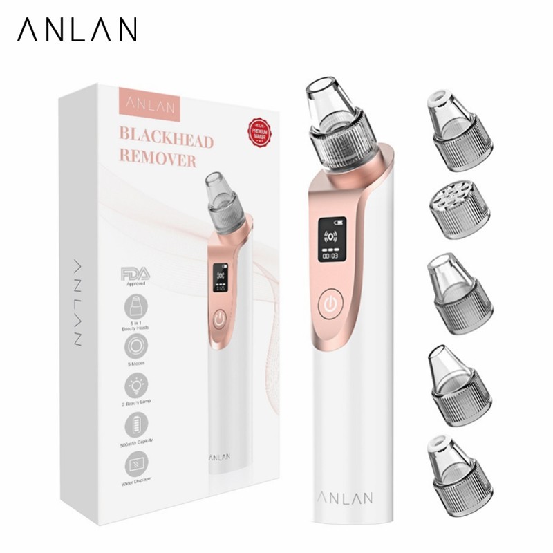 [Mã FMCGM50 - 8% đơn 250K] ANLAN Blackhead Vacuum Suction Deep Cleaner Beauty Tool