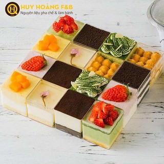 Com bo 10 Hộp mica mousse vuông nhỏ