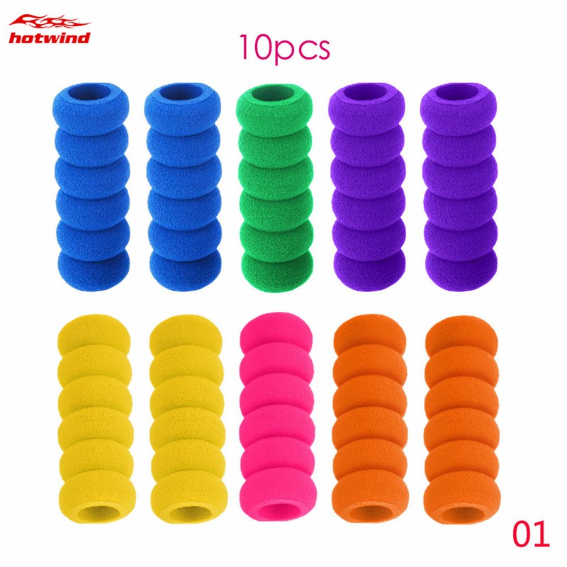 Set 10 dụng cụ bọc đầu bút chì hỗ trợ cầm tay khi viết nhiều màu sắc tiện dụng