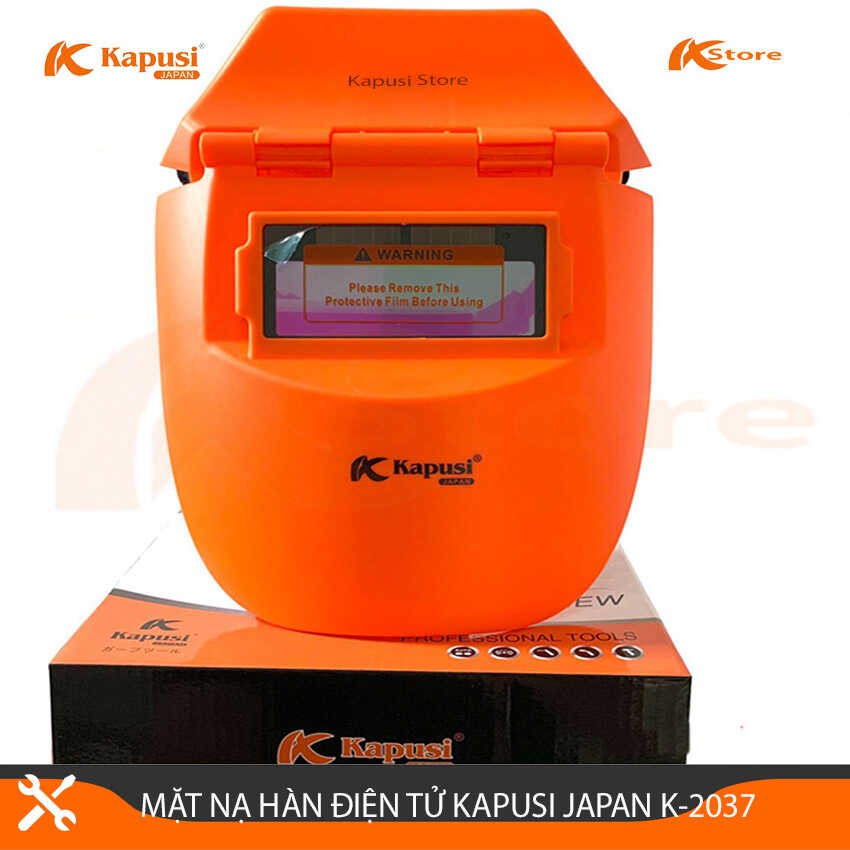 MẶT NẠ HÀN ĐIỆN TỬ NHẬT KAPUSI K-2037 TỰ ĐỘNG ĐIỀU CHỈNH SÁNG TỐI, KÍNH HÀN CAO CẤP CHỐNG LÓA BẢO VỆ MẮT