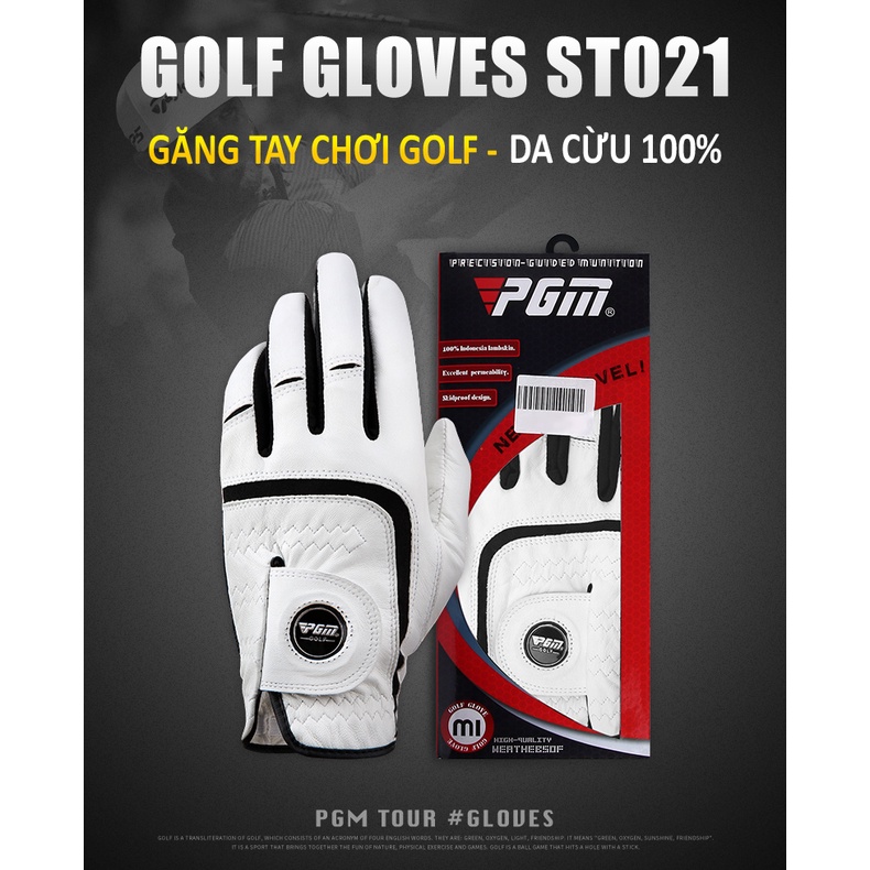 ST021 - GĂNG TAY GOLF &amp; MARK BÓNG PGM