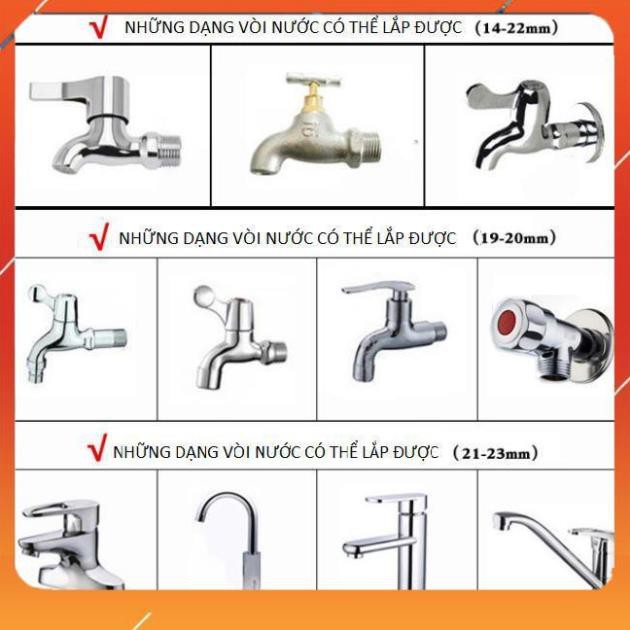 ❤️Evoucher Bộ dây vòi xịt nước rửa xe,tưới cây ✔, tăng áp 3 lần,loại 3m,5m 206319 cút sập,cút nối nhựa đen+  móc khoá