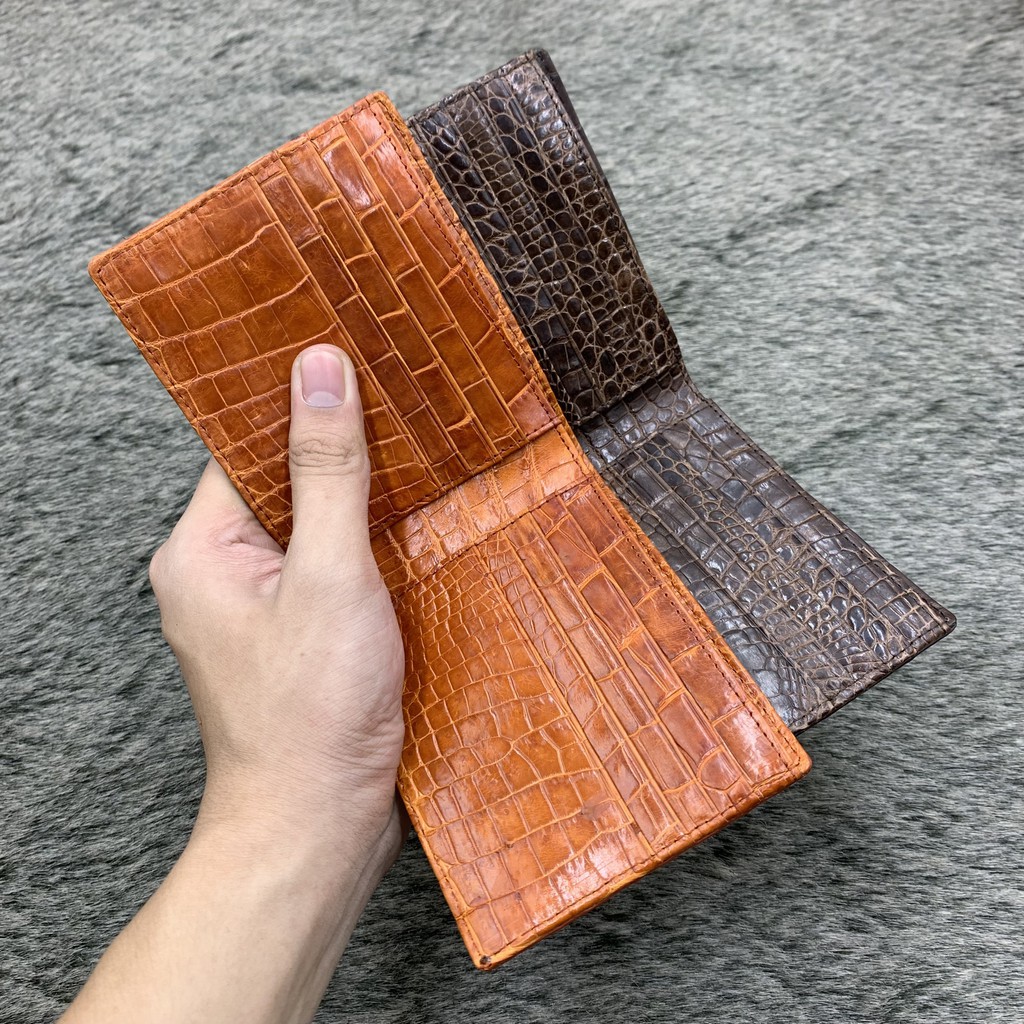 Ví/bóp nam cá sấu 2 mặt hàng VIệt Nam hàng siêu chất siêu bền