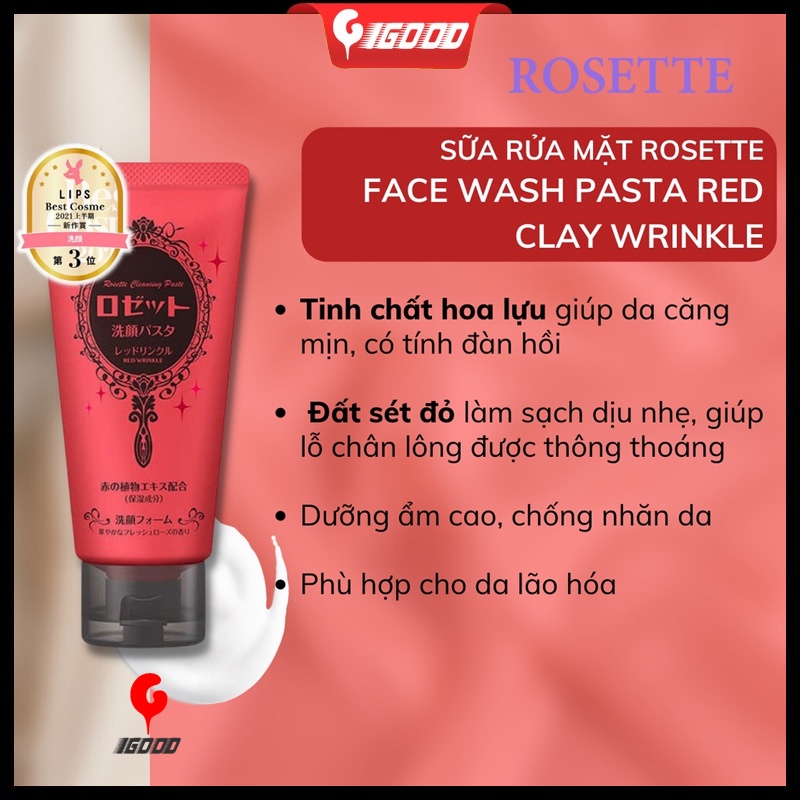 Sữa Rửa Mặt Rosette Nhật Bản 120g
