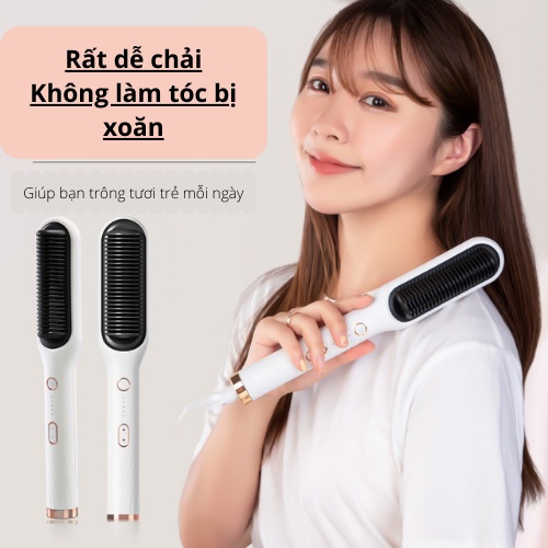 Lược điện duỗi tóc, lược duỗi tóc thằng mềm mượt cho nữ