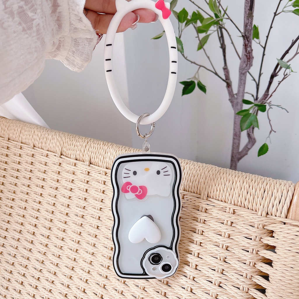 Dây Đeo Điện Thoại Silicon Họa Tiết Hoạt Hình Dễ Thương