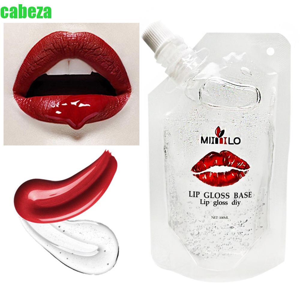 CABEZA DIY Liquid Lipstick Raw Lips Makeup Lip Gloss Base Oil Nutritious Non-Stick Cup 40/100ml Moisturizing Handmade Clear Lipstick Material Gel