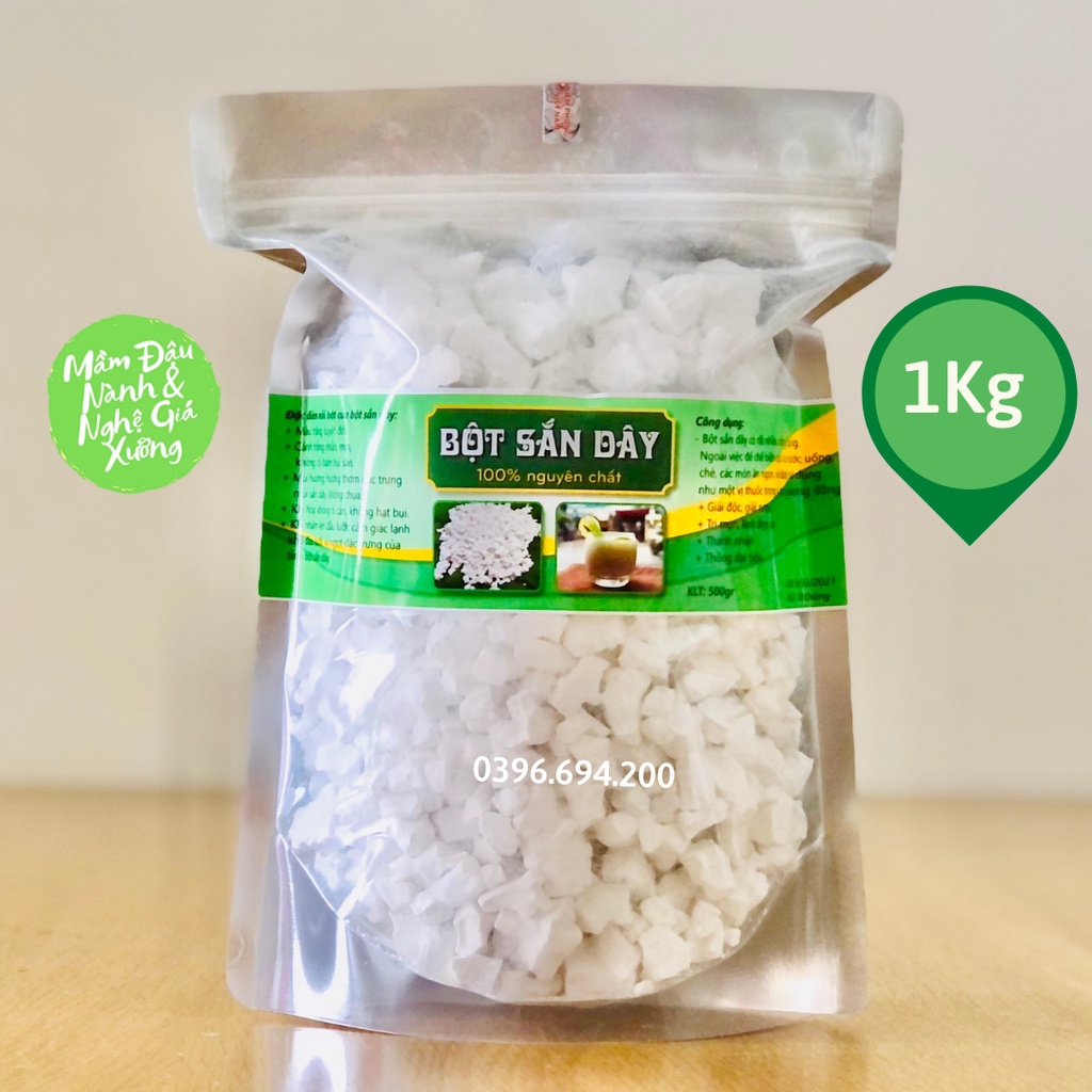 Túi 1Kg Bột sắn dây nguyên chất có chứng nhận An Toàn Thực Phẩm