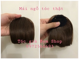 Kẹp mái ngố bằng tóc thật