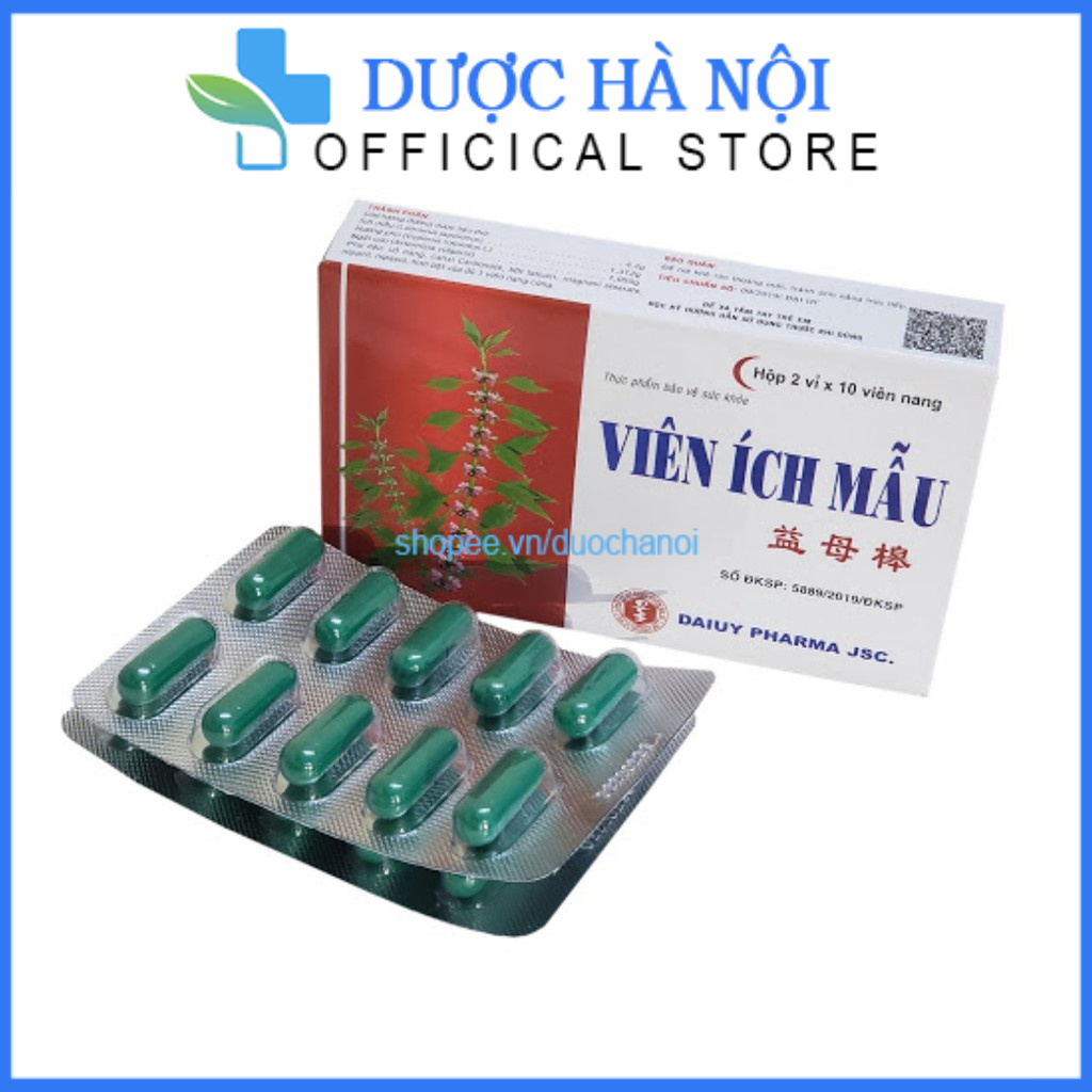 Combo 5 hộp Viên uống Ích Mẫu bổ huyết , điều kinh đẹp da – Hộp 20 viên