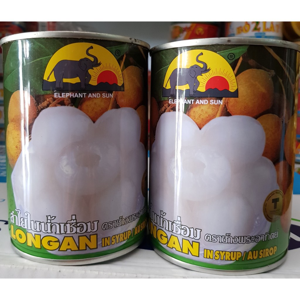 Nhãn Lon elephant and sun (Thái Lan)