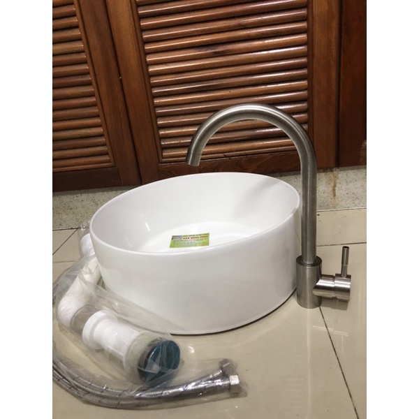 CHẬU SỨ NGÂM CHÂN LÀM MÓNG TIỆM NAIL SPA CÓ VÒI NƯỚC NÓNG LẠNH HOPU-4016