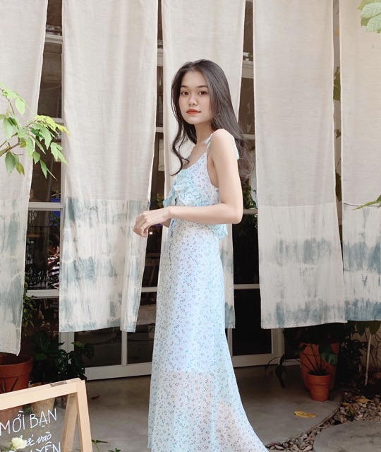 Đầm dây dáng dài