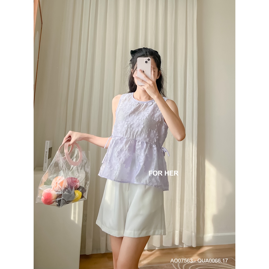 Áo sát nách nơ eo phong cách trẻ trung Hàn Quốc AO0756