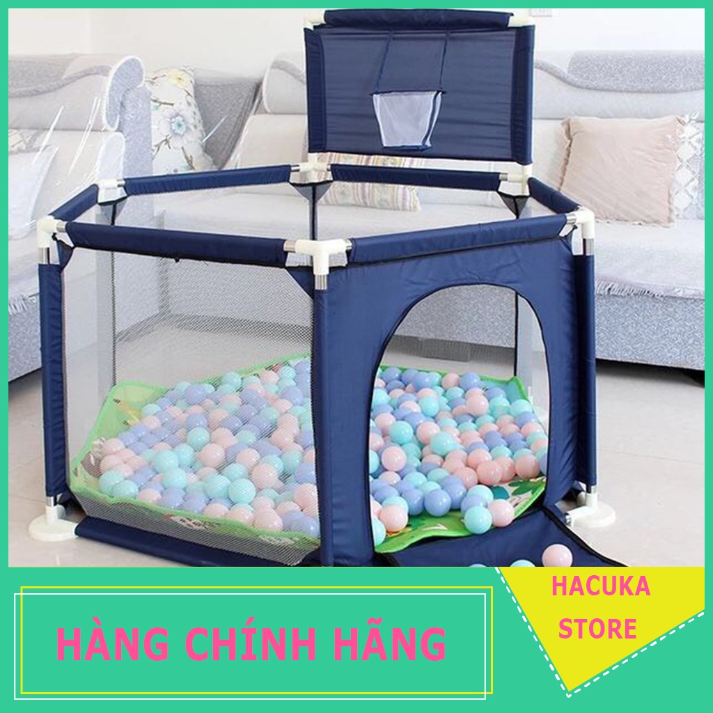 Quây cũi kiêm nhà bóng cho bé khung inox tặng kèm 10 bóng