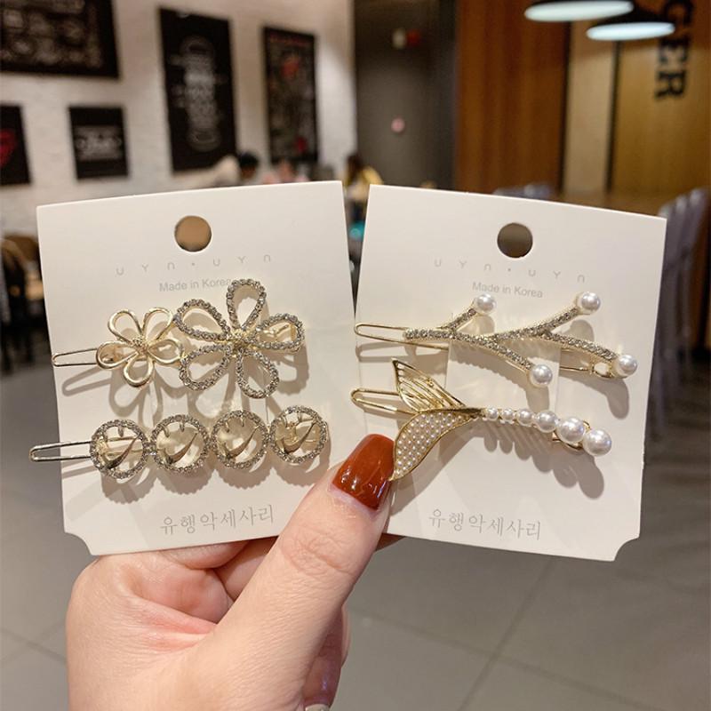 Kẹp Tóc Nhiều Kiểu Đính Ngọc Trai Xinh Xắn Kiểu Hàn Quốc