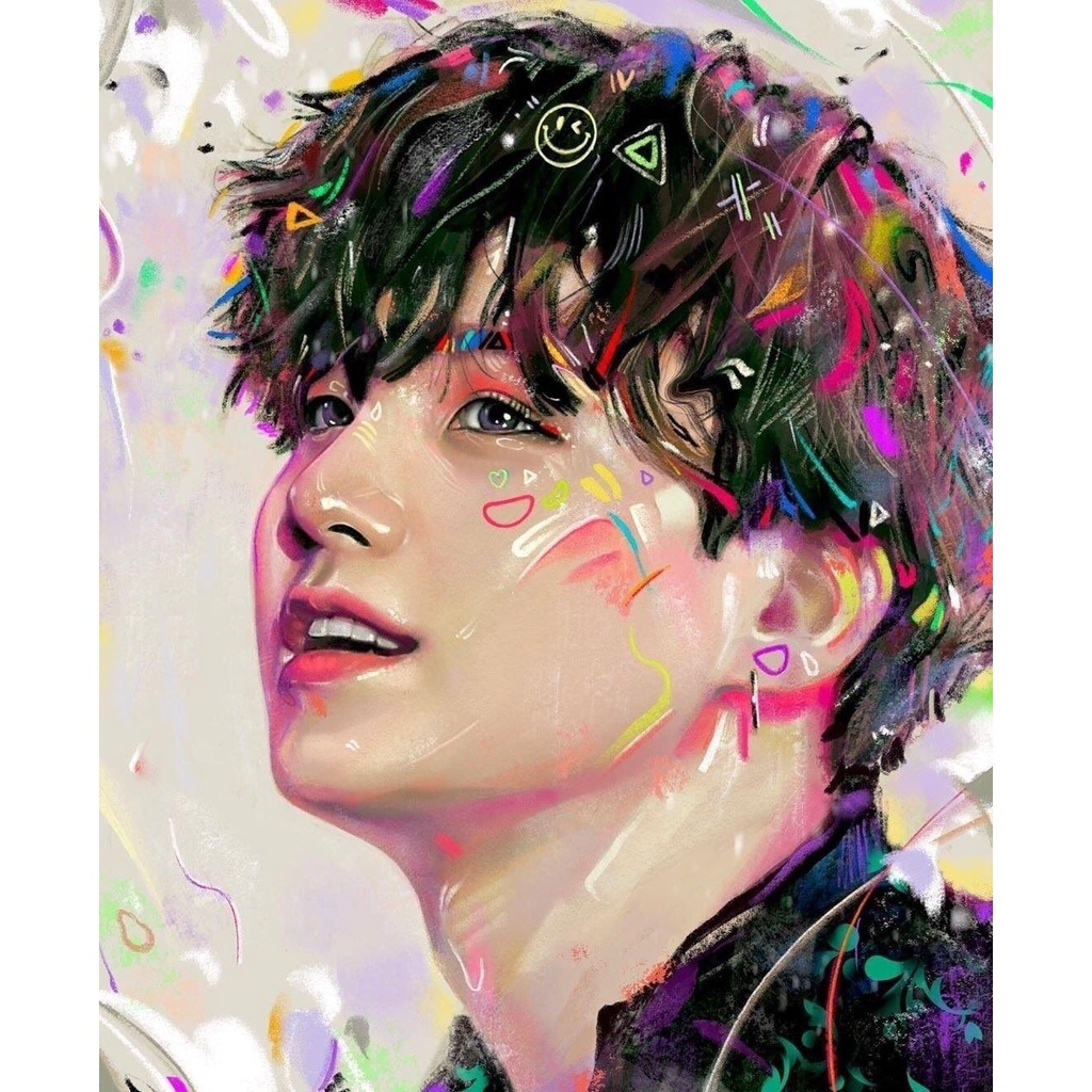 Tranh Tô Màu Số Hóa BTS KHUNG 40*50