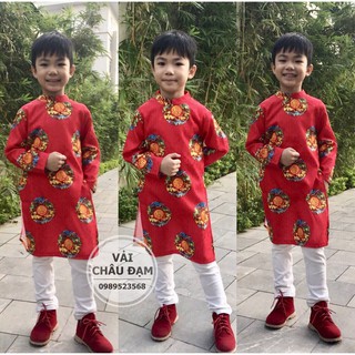 ÁO DÀI CÁCH TÂN BÉ TRAI HOA VĂN TRUYỀN THỐNG CHO BÉ TRAI có đủ SIZE CHO BÉ TỪ 9-19KG (ẢNH THẬT 100%)