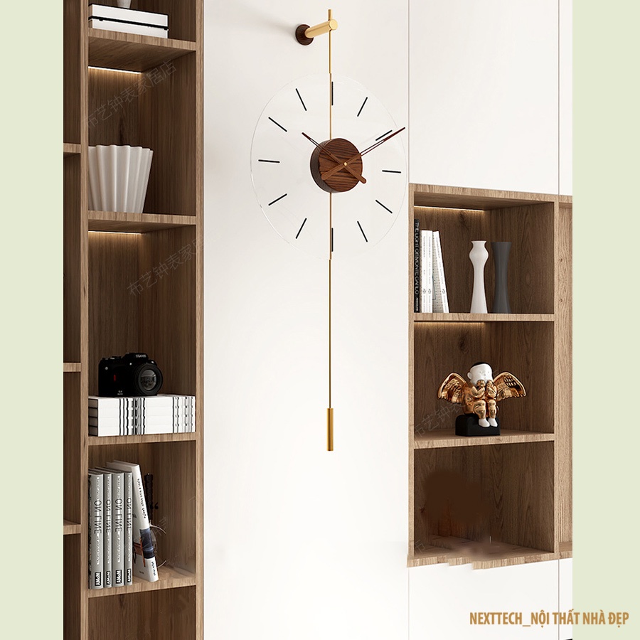 Đồng hồ treo tường sang trọng, trang trí nhà tối giản phong cách Bắc Âu, nội thất decor trang trí phòng khách thời trang