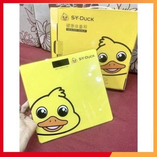 Cân điện tử thông minh, mà hình led mặt kính cường lực hình chú vịt vàng