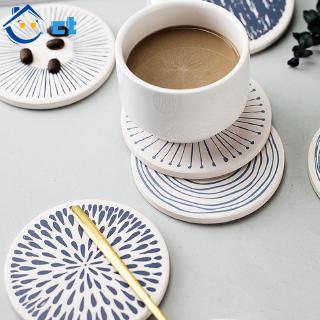 Miếng lót cốc bằng chất liệu đá trầm tích chống thấm nước cách nhiệt kiểu dáng sáng tạo