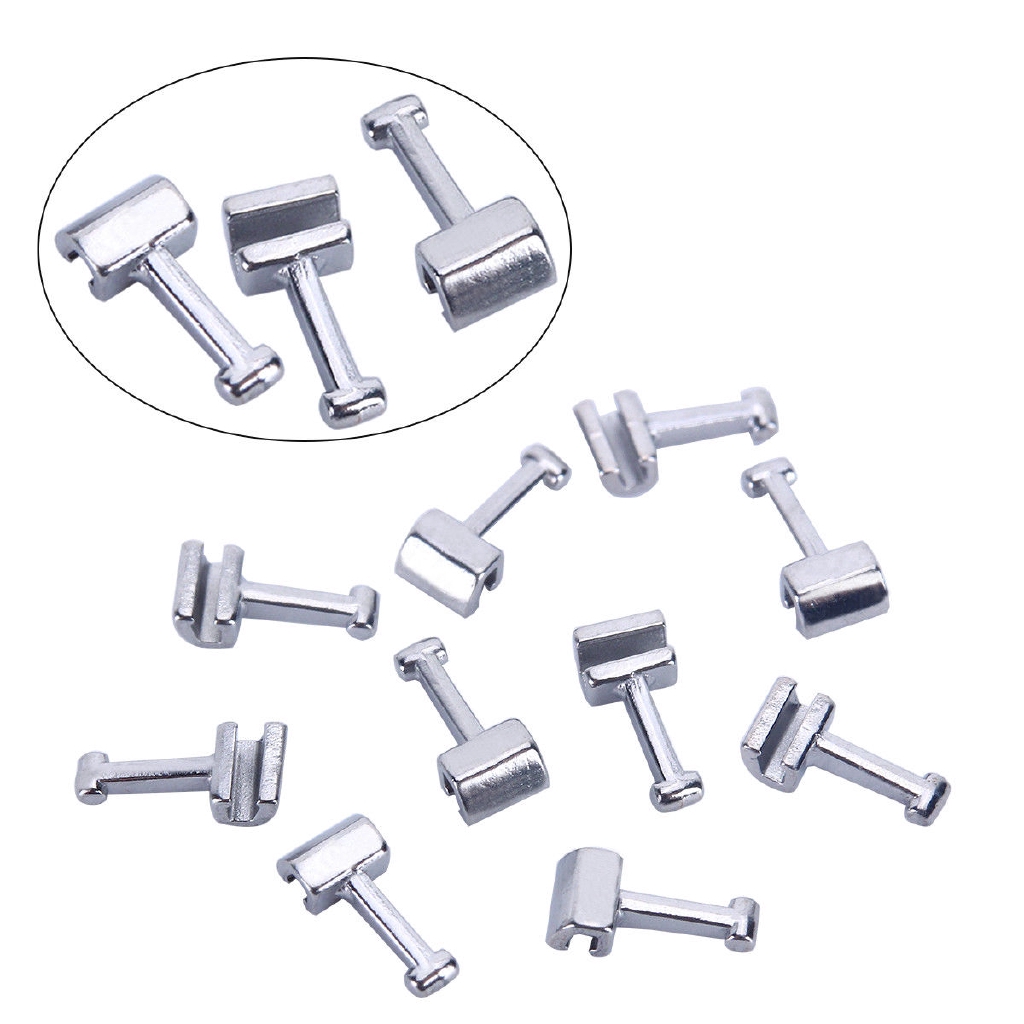 Bộ 10 móc niềng răng chất liệu inox có các loại dài/ngắn