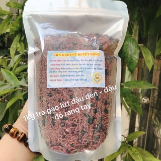 1kg trà gạo lứt đậu đen & đậu đỏ rang tay