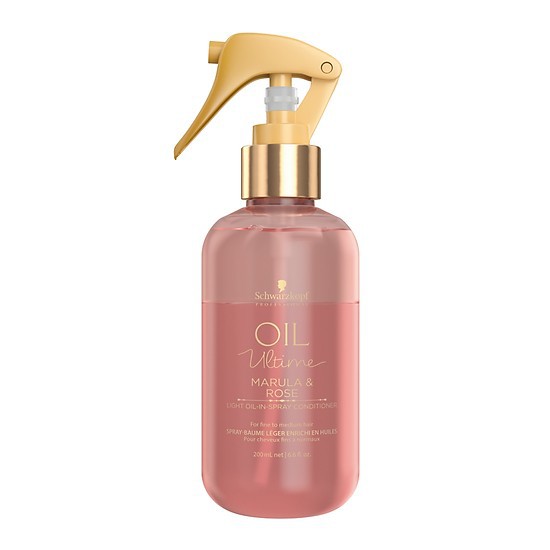 Xịt dưỡng xả khô Schwarzkopf OIL Ultime Marula &amp; Rose Light Oil-In-Spray Conditioner 200ml