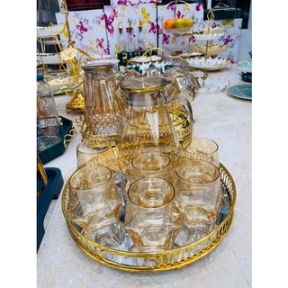 (Ảnh thật) BỘ BÌNH 6 CỐC THUỶ TINH CAO CẤP