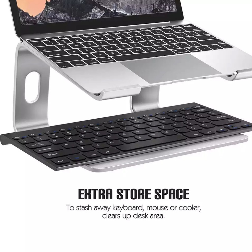 Giá đỡ để laptop stand notebook Macbook máy tính xách tay hợp kim nhôm có thể tháo rời kiêm tản nhiệt -dc4485