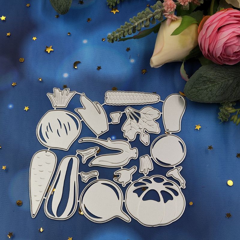 Khuôn Cắt Giấy Làm Từ Kim Loại Hình Rau Củ Trang Trí Scrapbook