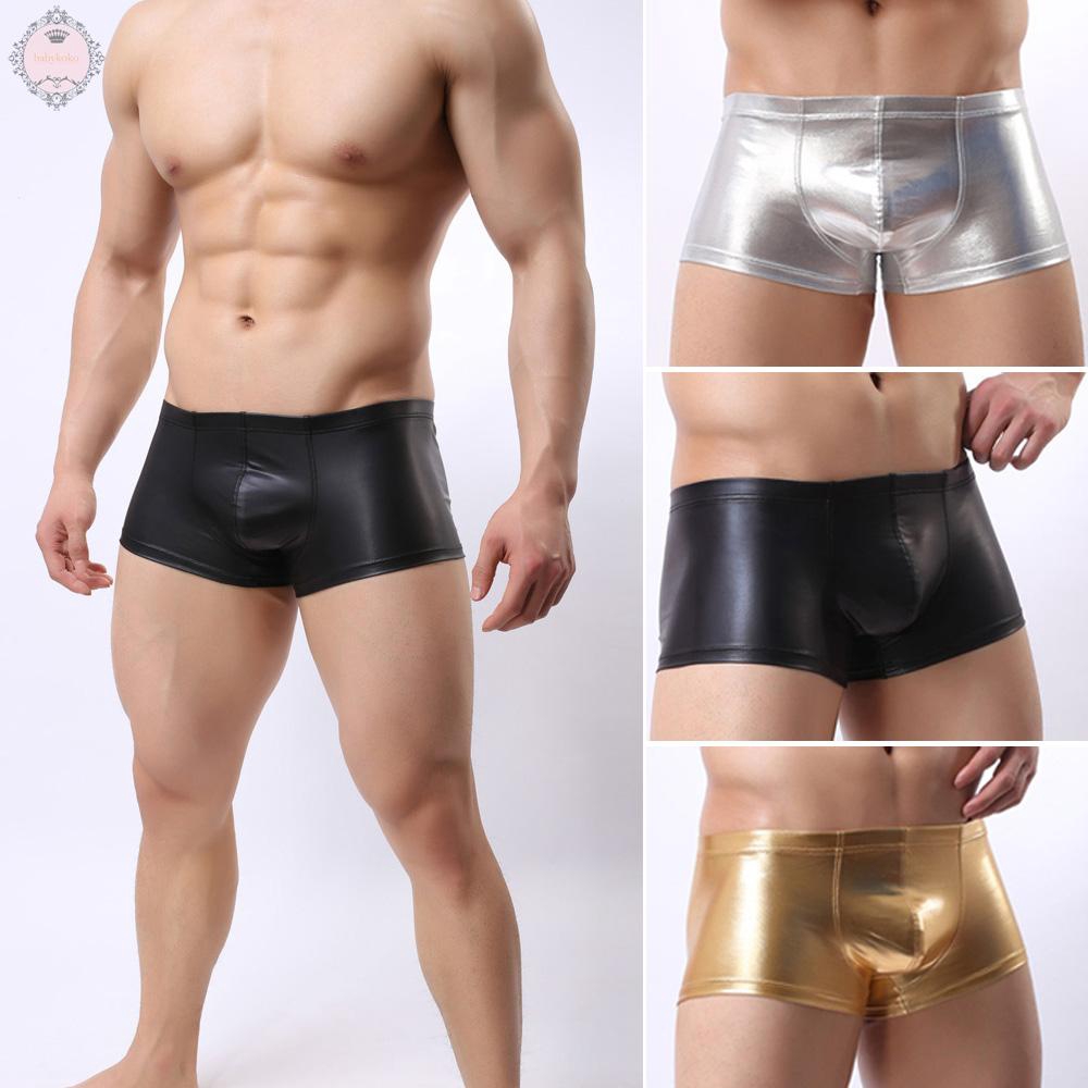 Quần lót boxer làm từ da thời trang quyến rũ dành cho nam