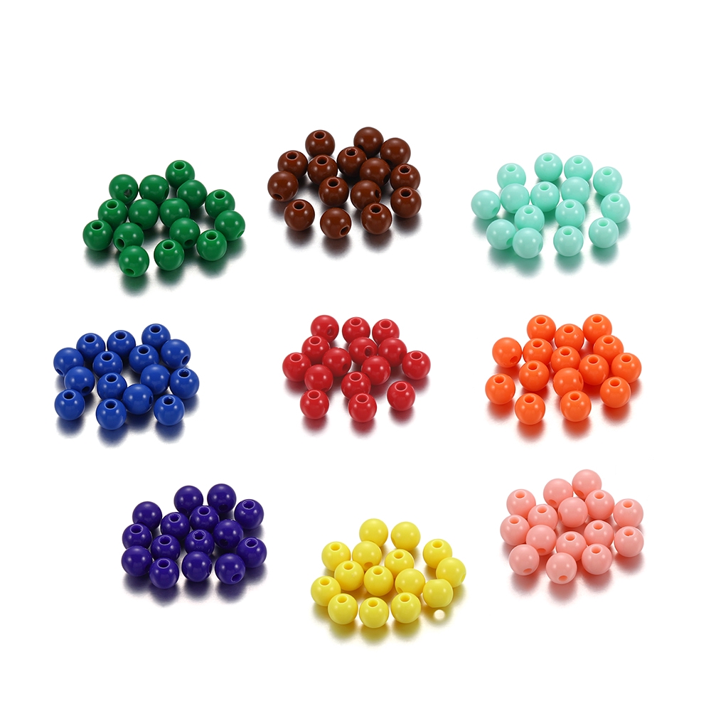 Set 200 hạt xỏ lỗ 6-20mm St.kunkka nhiều màu làm trang sức thủ công