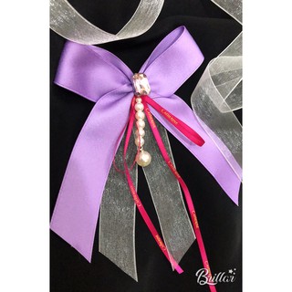 Nơ cài áo đính đá💝tag cài áo màu tím💝 nơ cài handmade không đụng hàng