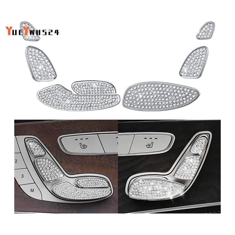 Vỏ bọc nút điều chỉnh ghế ngồi đính đá kim cương cho Mercedes Benz W205 X253 C253 C GLC Class